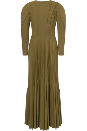 Alberta Ferretti Vestido largo con diseño plisado