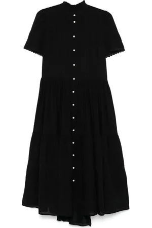 Ralph Lauren Vestido midi con ribete de encaje