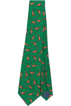 Ralph Lauren Corbata de seda con motivo
