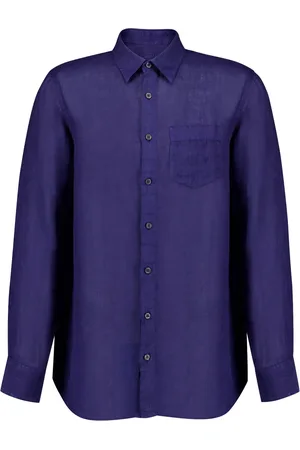 120% Lino Camisa manga larga con botones