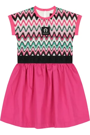 Aigner Vestido de encaje con parche del logo