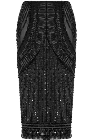 Alberta Ferretti Falda midi con detalles de lentejuelas