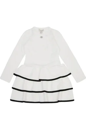 Twin-Set Vestido a capas con dobladillo peplum