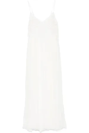 Twin-Set Vestido largo con aplique floral