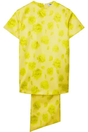 Msgm Vestido estilo playera con estampado floral