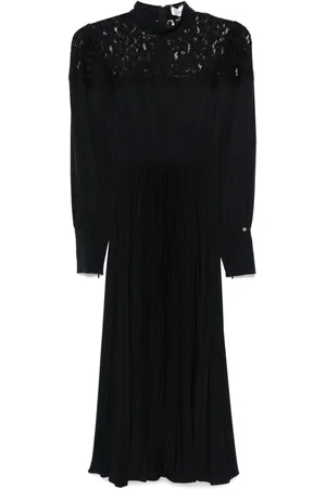NISSA Vestido midi con detalle de encaje floral