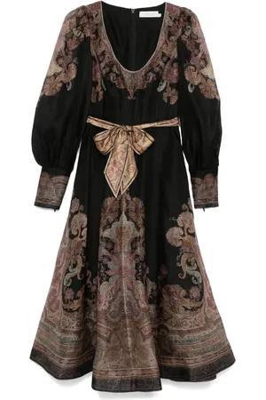 ZIMMERMANN Vestido largo Illustration Structured
