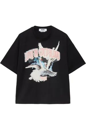 Msgm Playera con estampado gráfico