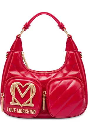 Moschino Bolsa de hombro con placa del logo