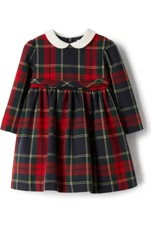 Il gufo Vestido con motivo de cuadros tartán