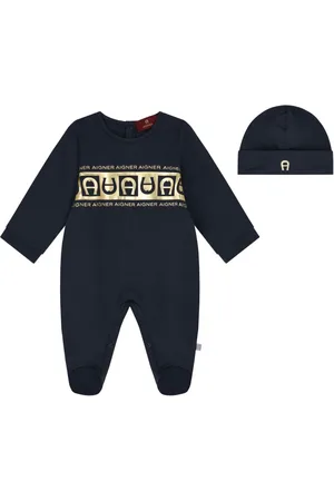 Aigner Set de mameluco con logo estampado