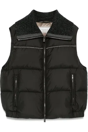 PESERICO SIGN Chaleco capitonado con cuello tricot
