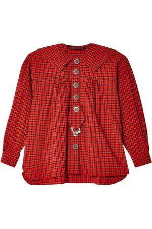 Chopova Lowena Camisa con motivo de cuadros tartán
