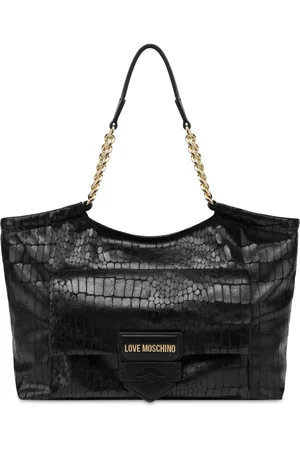 Moschino Tote con efecto de piel de cocodrilo