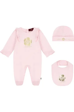 Aigner Set de mameluco con logo bordado