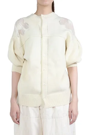 Comme des Garçons Floral-print knit cardigan