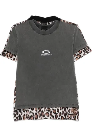Balenciaga Playera con estampado de leopardo