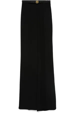 Elisabetta Franchi Pantalones anchos con cinturón