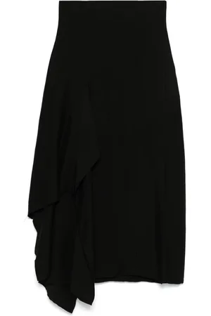YOHJI YAMAMOTO ^ falda drapeada