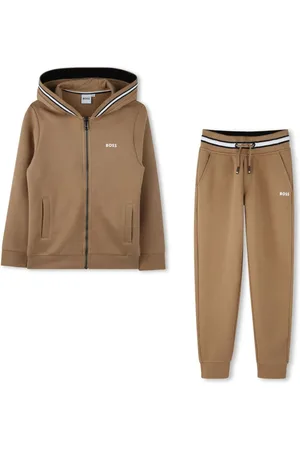 HUGO BOSS Traje deportivo con ribete estampado