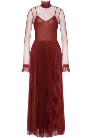Serafini Vestido manga larga con pliegues