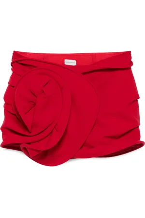 MAGDA BUTRYM Falda corta con aplique floral