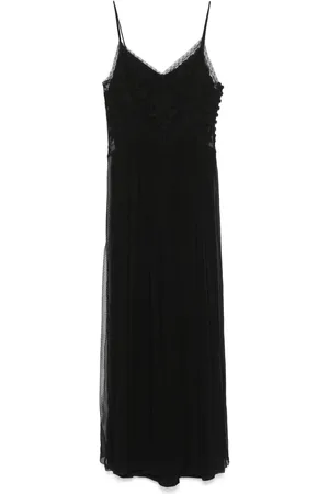 Twin-Set Vestido largo con aplique floral