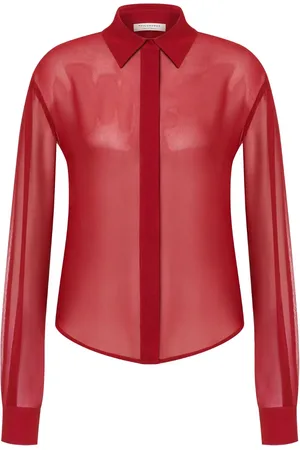 Serafini Camisa semitransparente con cuello