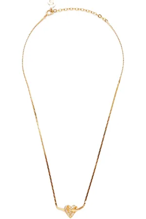 Dior Collar bañado en oro con dije de corazón