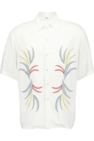 COMMAS Camisa con cuello abierto bordado