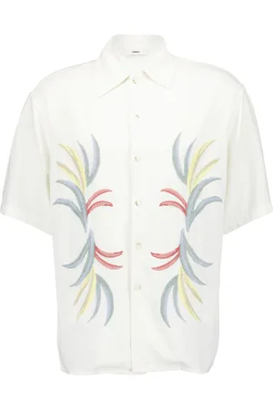 COMMAS Camisa con cuello abierto bordado
