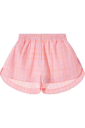 Monochrome Shorts elásticos con cuadros estampados