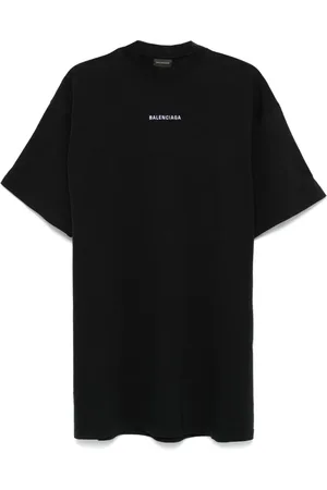 Balenciaga Vestido corto con logo bordado