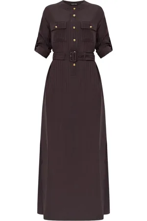 Tom Ford Vestido con cinturón y motivo de rayas