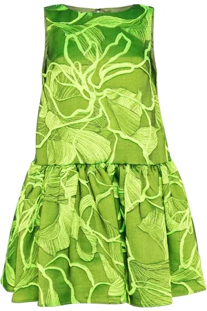 Amsale Vestido con motivo floral en jacquard