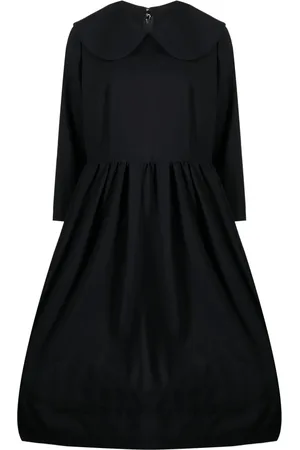 Comme des Garçons Vestido midi con cuello estilo babero
