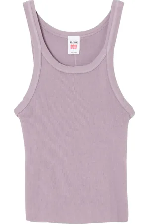 RE/DONE Camiseta corta de canalé de x Hanes