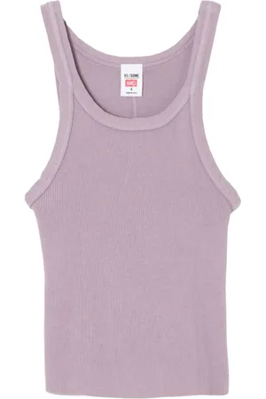 RE/DONE Camiseta corta de canalé de x Hanes