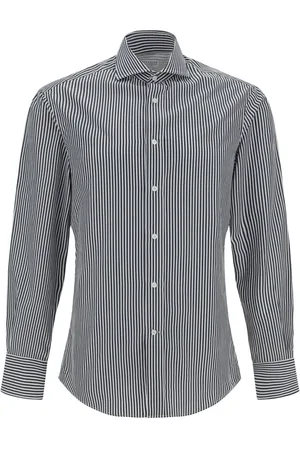 Brunello Cucinelli Camisa con rayas estampadas