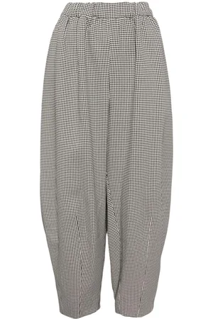 Comme des Garçons Pantalones de vestir con motivo pied de poule