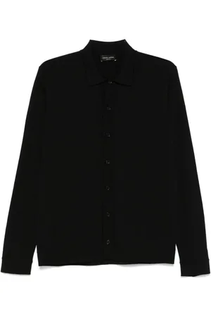 Roberto Collina Playera tipo polo de manga larga