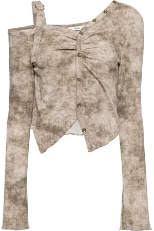 B+AB Top con bordes festoneados