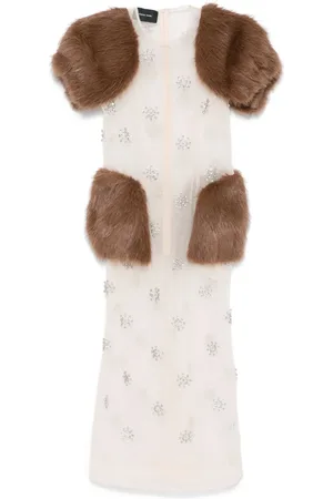 Simone Rocha Vestido midi con detalles texturizados
