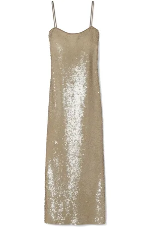 Tory Burch Vestido midi bordado con lentejuelas