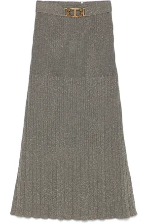 Twin-Set Falda midi de tejido fino