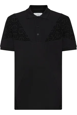 Philipp Plein Playera tipo polo de piqué con monograma