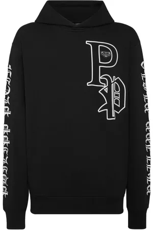 Philipp Plein Sudadera con capucha y estampado gótico