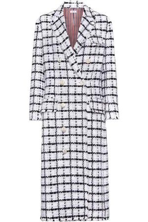 Thom Browne Abrigo con cuadros estampados