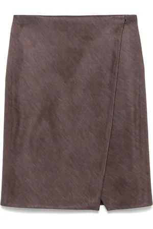 Serafini Falda midi con diseño cruzado