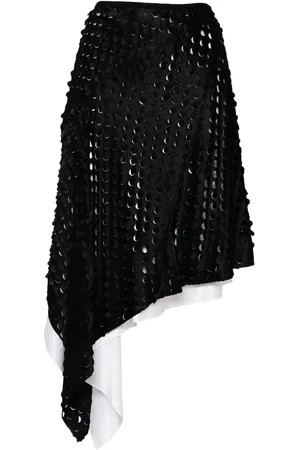 Helmut Lang Falda con dobladillo de mascada